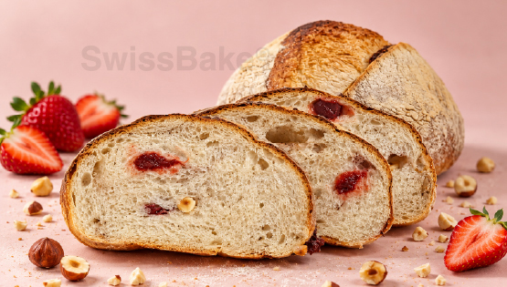 Strawberry Hazelnut Sourdough Loaf